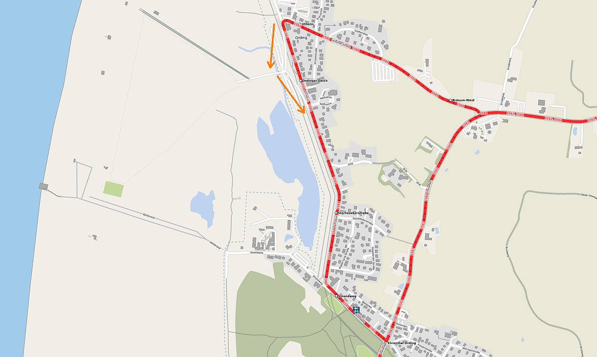 Strandüberfahrt St. Peter Ording geänderte Verkehrsführung